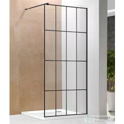 N-smart Frida black 90x190cm  fekete Walk-In zuhanyfal