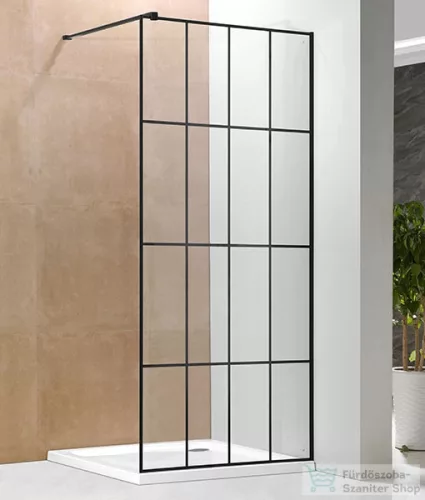 N-smart Frida black 90x190cm  fekete Walk-In zuhanyfal