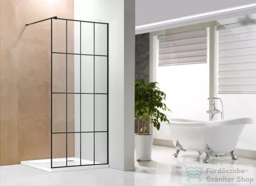 N-smart Frida black 90x190cm  fekete Walk-In zuhanyfal