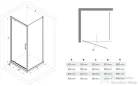 Niwell Astra+Vito 90x90x195 cm zuhanykabin