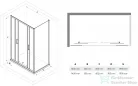 Niwell Sandra+Vito 140x80x195 cm zuhanykabin