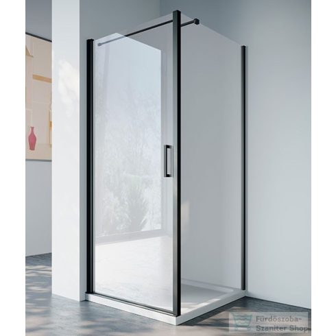 N-smart Vega black+Vico black 80x80x195 cm zuhanykabin