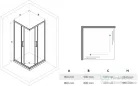 N-smart Forez 90x90x190 cm zuhanykabin