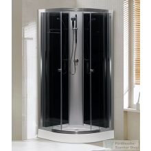 N-smart Nicole Black 90x90x208 zuhanykabin