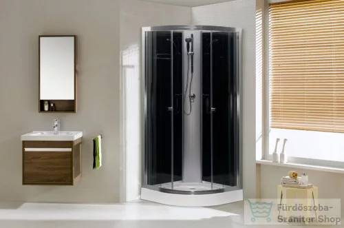 N-smart Nicole Black 90x90x208 zuhanykabin