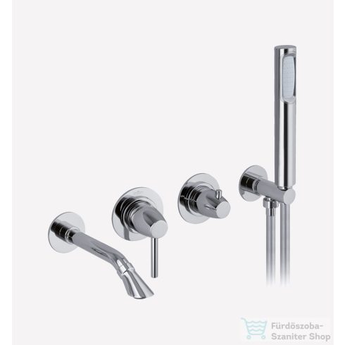 Webert Opera Moderna falsík alatti kádcsaptelep, komplett, króm színben OE860312.015