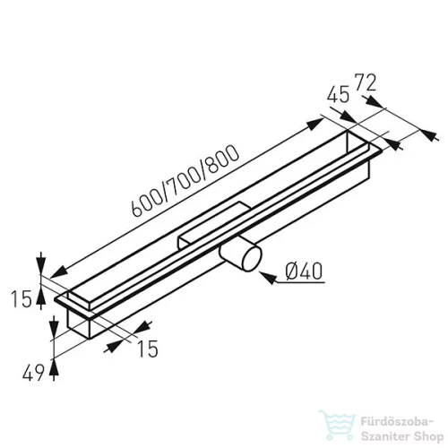 Ferro Super Slim Pro - zuhanyfolyóka OLSP1-60