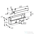 Ferro Wall slim - fali zuhanyfolyóka 30 cm OLWS1