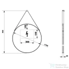 Sapho ORBITER kerek tükör LED világítással akasztóval, átm:70cm, matt fekete (ORL070)
