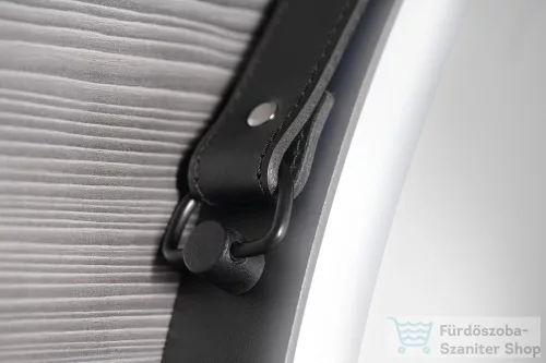 Sapho ORBITER kerek tükör LED világítással akasztóval, átm:70cm, matt fekete (ORL070)