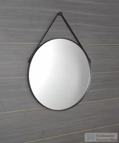 Sapho ORBITER kerek tükör akasztóval, átm:50cm, matt fekete (ORT050)