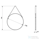 Sapho ORBITER kerek tükör akasztóval, átm:70cm, matt fekete (ORT070)