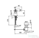 Webert Ottocento bidet csaptelep króm színben OT710101.015