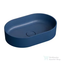   OMNIRES OVO M+ 55x36 cm-es pultra ültethető mosdó leeresztő nélkül, matt midnight blue OVOUNMB