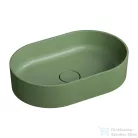 OMNIRES OVO M+ 55x36 cm-es pultra ültethető mosdó leeresztő nélkül, olive OVOUNOL