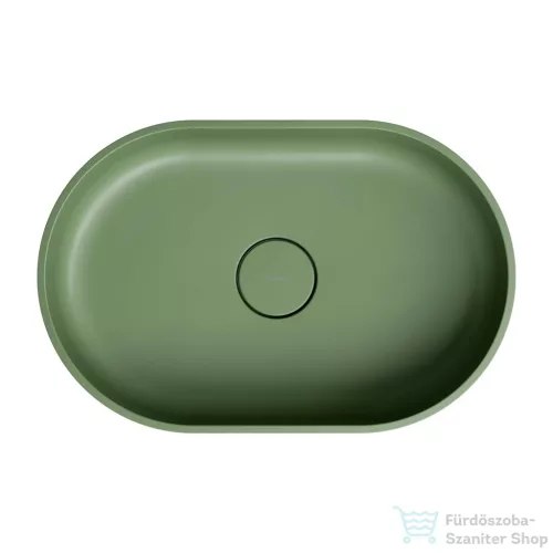 OMNIRES OVO M+ 55x36 cm-es pultra ültethető mosdó leeresztő nélkül, olive OVOUNOL