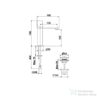 Webert ONE-X mosdócsaptelep up&down leeresztővel, fekete/inox színben OX830101.441