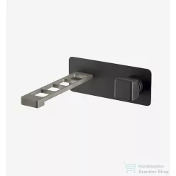   Webert ONE-X fali mosdócsaptelep fekete/inox színben, leeresztő nélkül, OX830606.441