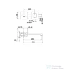 Webert ONE-X fali mosdócsaptelep fekete/inox színben, leeresztő nélkül, OX830606.441