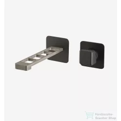   Webert ONE-X fali mosdócsaptelep fekete/inox színben, leeresztő nélkül, OX830611.441