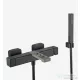 Webert ONE-X kádcsaptelep zuhanyszettel, fekete/inox színben OX850101.441