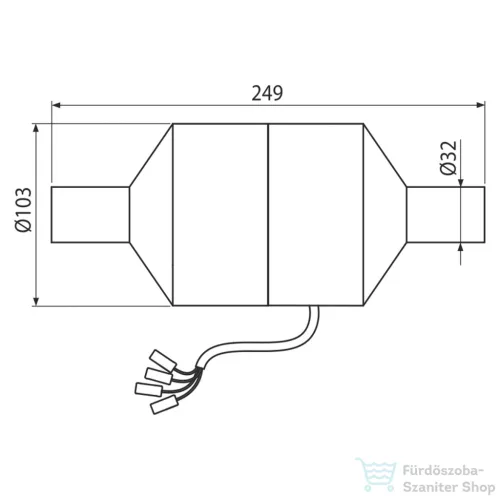 Alcaplast P128 Ventilátor a falsík alatti szerelési rendszerekhez szellőző előkészítéssel P128
