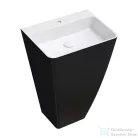 Omnires PARMA M+ 55x43x85 cm-es álló mosdó leeresztő nélkül, fehér/fényes fekete PARMAUWBCP