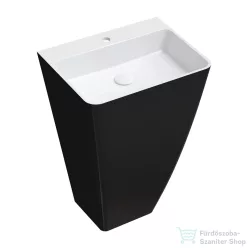   Omnires PARMA M+ 55x43x85 cm-es álló mosdó leeresztő nélkül, fehér/fényes fekete PARMAUWBCP