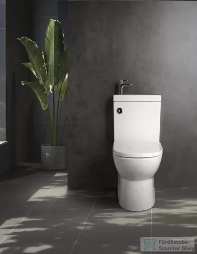 AQUALINE JALTA HYGIE monoblokkos WC, alsó/hátsó kifolyású, WC-ülőke nélkül, mosdóval, csaptelep nélkül, 38,5x63cm (PB103H)