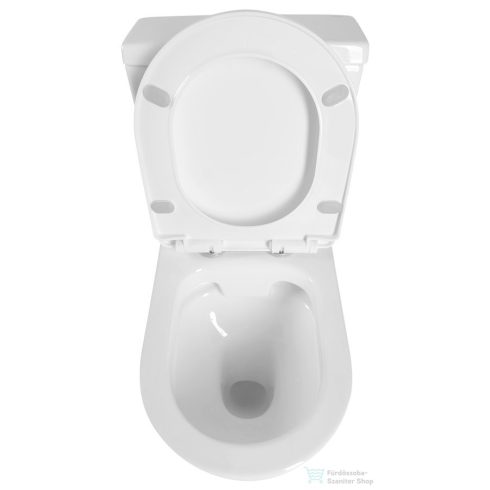 AQUALINE JALTA RIMLESS monoblokkos WC, alsó/hátsó kifolyású, ülőke nélkül, 37x63cm, duál gombos öblítőmechanika (PB103RW)