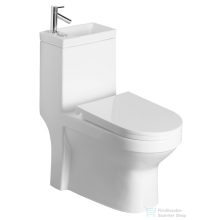   AQUALINE HYGIE monoblokkos WC, alsó/hátsó kifolyású, WC-ülőke nélkül, mosdóval, csaptelep nélkül, 36,5x72cm (PB104W)