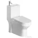 AQUALINE HYGIE monoblokkos WC, alsó/hátsó kifolyású, WC-ülőke nélkül, mosdóval, csaptelep nélkül, 36,5x72cm (PB104W)