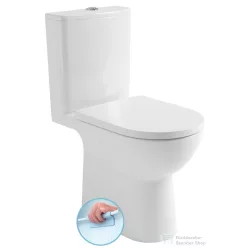   Aqualine IMALA RIMLESS Vortex monoblokkos WC,alsó/hátsó kifolyású (PB107WR)