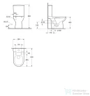 Aqualine IMALA RIMLESS Vortex monoblokkos WC,alsó/hátsó kifolyású (PB107WR)