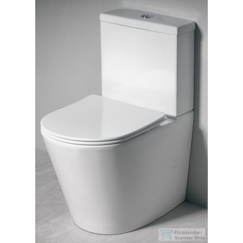 Sapho PACO RIMLESS kombi WC alsó/hátsó kifolyású, tartállyal, ülőke nélkül (PC1012WR)
