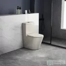 Sapho PACO RIMLESS monoblokkos WC,alsó/hátsó kifolyású, ülőke nélkül, duálgombos, elefántcsont (PC1012WRBE)