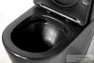 Sapho PACO RIMLESS monoblokkos WC,alsó/hátsó kifolyású, ülőke nélkül, duálgombos, matt fekete (PC1012WRB)