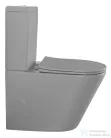 Sapho PACO RIMLESS monoblokkos WC,alsó/hátsó kifolyású, ülőke nélkül, duálgombos, matt szürke (PC1012WRGR)