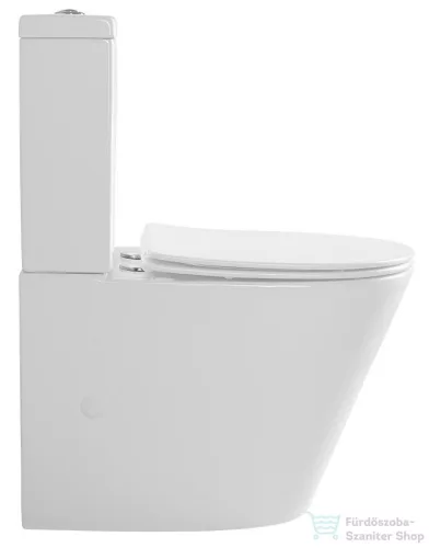 Sapho PACO RIMLESS kombi WC alsó/hátsó kifolyású, tartállyal, ülőke nélkül (PC1012WR)