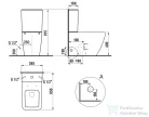 Sapho PORTO RIMLESS monoblokkos WC, alsó/hátsó kifolyású, duálgombos öblítőmechanikával (PC102WR)