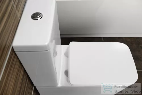 Sapho PORTO RIMLESS monoblokkos WC, alsó/hátsó kifolyású, duálgombos öblítőmechanikával (PC102WR)