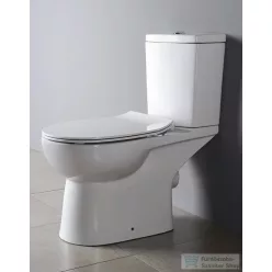   Sapho KAIRO álló kombi WC, hátsó kifolyású, tartállyal, 36x67cm, króm duálgombos öblítőmechanikával (PC105)