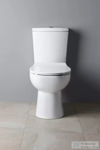 Sapho KAIRO álló kombi WC, hátsó kifolyású, tartállyal, 36x67cm, króm duálgombos öblítőmechanikával (PC105)