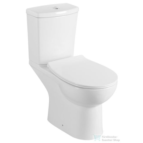 Sapho KAIRO álló kombi WC, hátsó kifolyású, tartállyal, 36x67cm, króm duálgombos öblítőmechanikával (PC105)