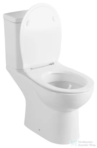 Sapho KAIRO álló kombi WC, hátsó kifolyású, tartállyal, 36x67cm, króm duálgombos öblítőmechanikával (PC105)