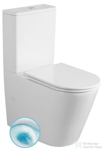 Sapho AVIS VORTEX RIMLESS monoblokkos WC,alsó/hátsó kifolyású, ülőke nélkül (PC106V)
