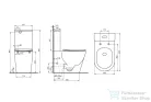 Sapho AVIS VORTEX RIMLESS monoblokkos WC,alsó/hátsó kifolyású, ülőke nélkül (PC106V)