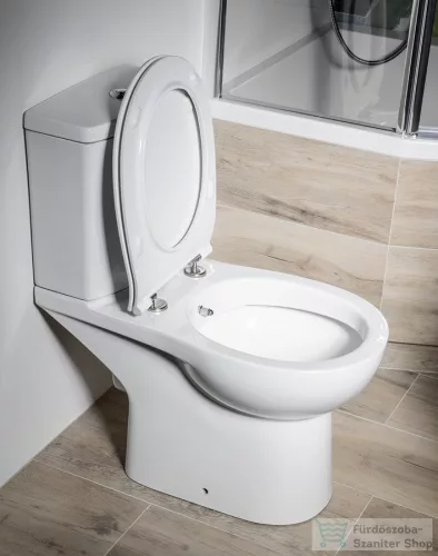 Sapho KAIRO álló kombi WC, hátsó kifolyású, tartállyal, bidézuhannyal, 36x67cm, króm duálgombos öblítőmechanikával (PC106)