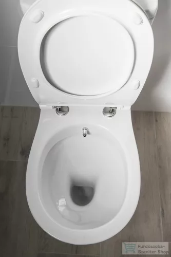 Sapho KAIRO álló kombi WC, hátsó kifolyású, tartállyal, bidézuhannyal, 36x67cm, króm duálgombos öblítőmechanikával (PC106)