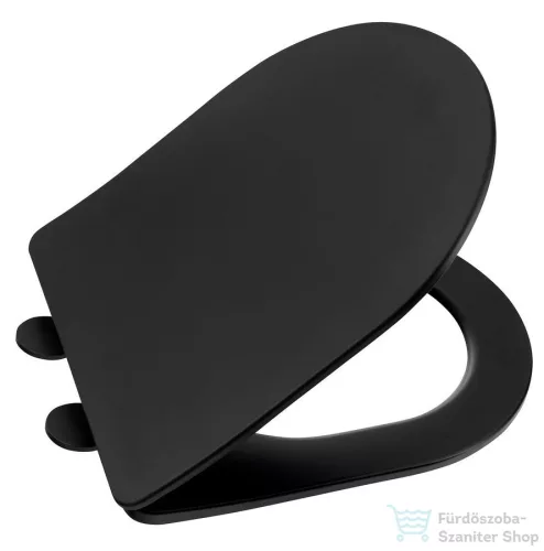 Sapho PACO SLIM Soft Close WC-ülőke, Easy take, matt fekete (PCS1012B)
